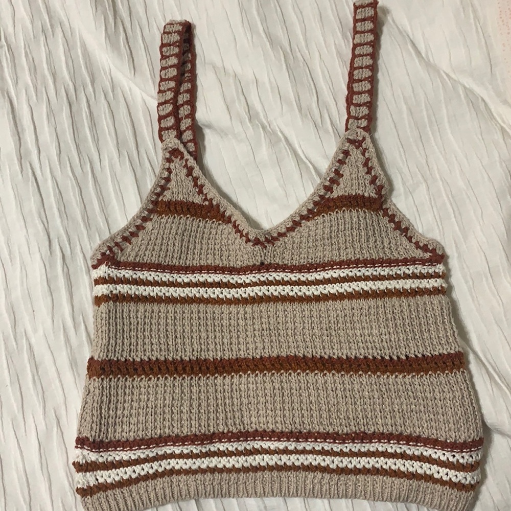 American eagle crop knit top